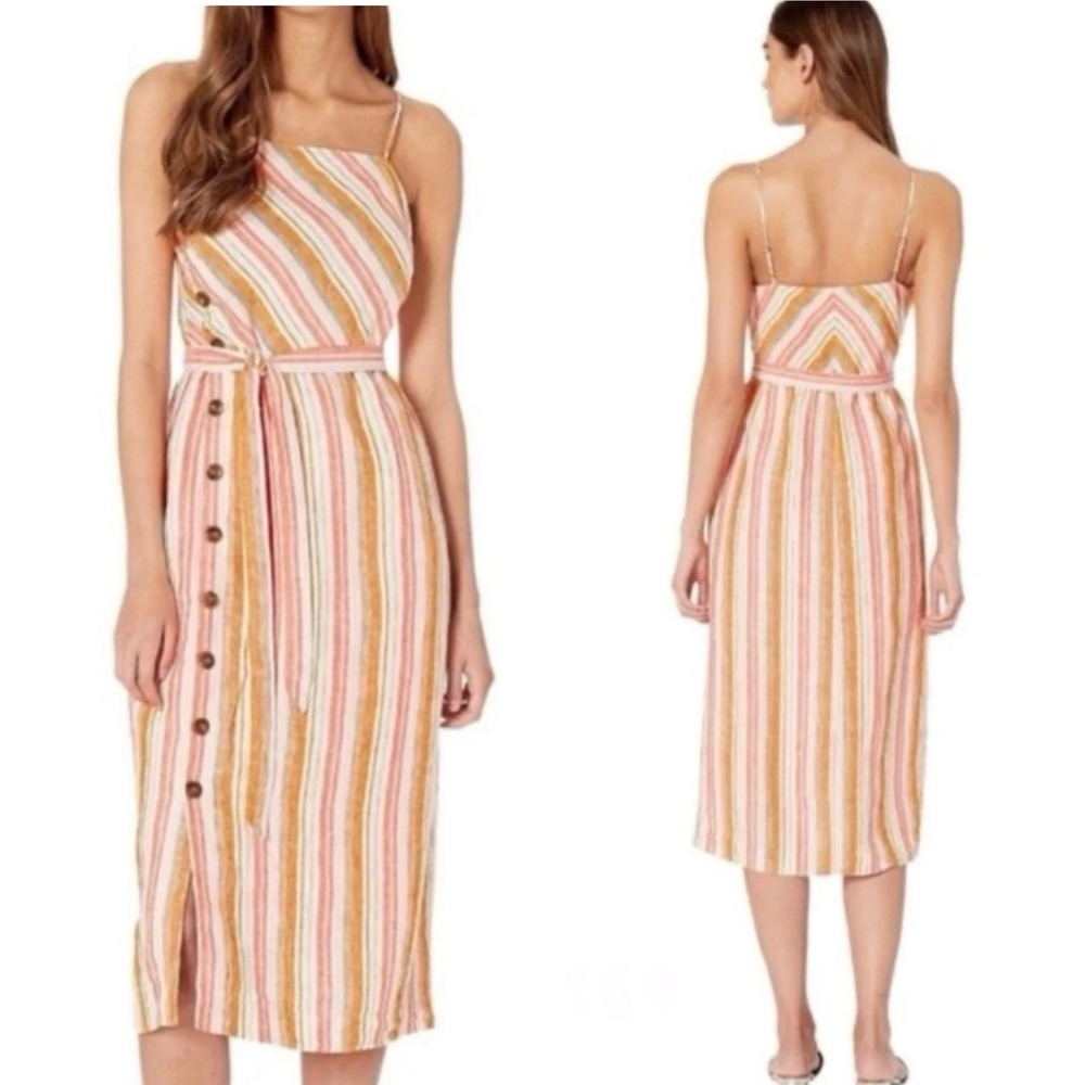 Joie Khari Striped Linen Dress